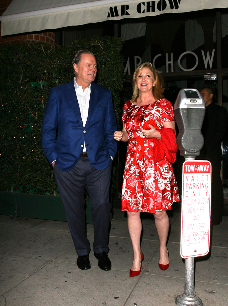 Socialite Paris Hilton's parents, Kathy and Rick leaving Mr. Chow after having a romantic dinner in Beverly Hills, CA