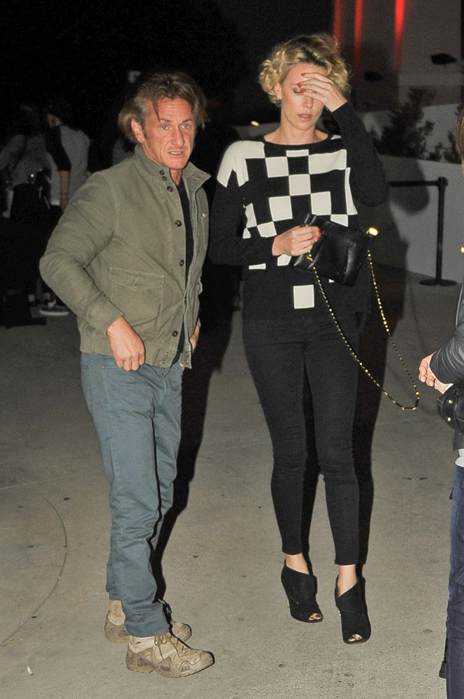 Charlize Theron and Sean Penn arrive at The Forum