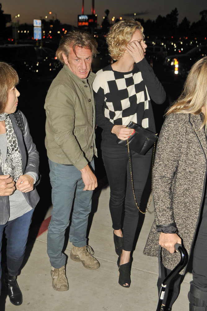 Charlize Theron and Sean Penn arrive at The Forum