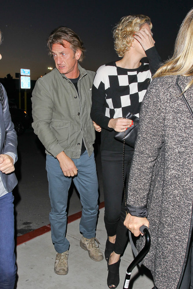 Charlize Theron and Sean Penn arrive at The Forum