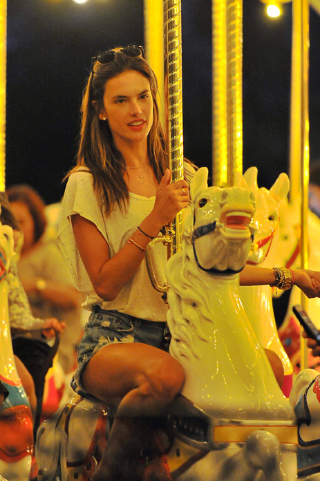Alessandra Ambrosio celebrates her daughter Anja's birthday at Disneyland with her family