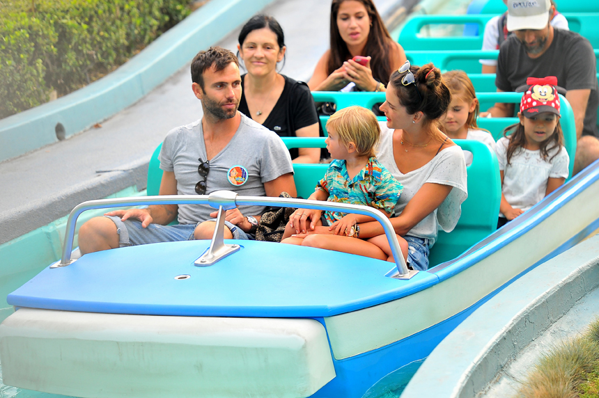 Alessandra Ambrosio celebrates her daughter Anja's birthday at Disneyland with her family