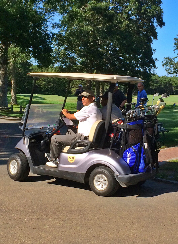 President Barack Obama golfs in Martha's Vineyard