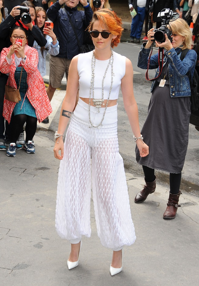 Kristen Stewart at the Chanel Paris Fashion Week show