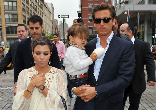 Pregnant Kourtney Kardashian and Family Head to Lunch in New York City