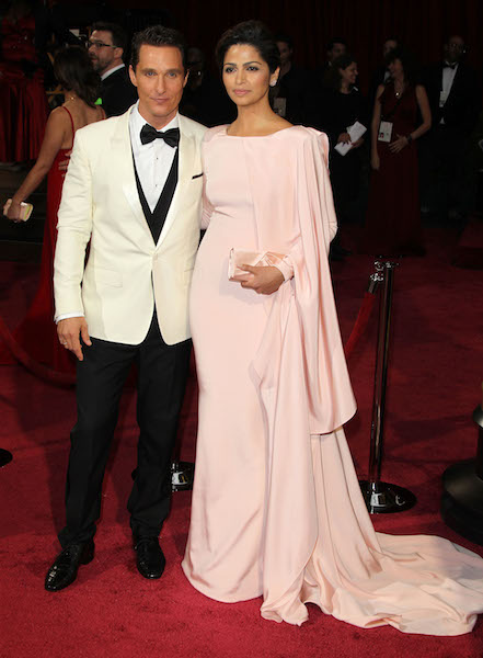 Matthew McConaughey and Camila Alves arrive at the 86th Annual Academy Awards
