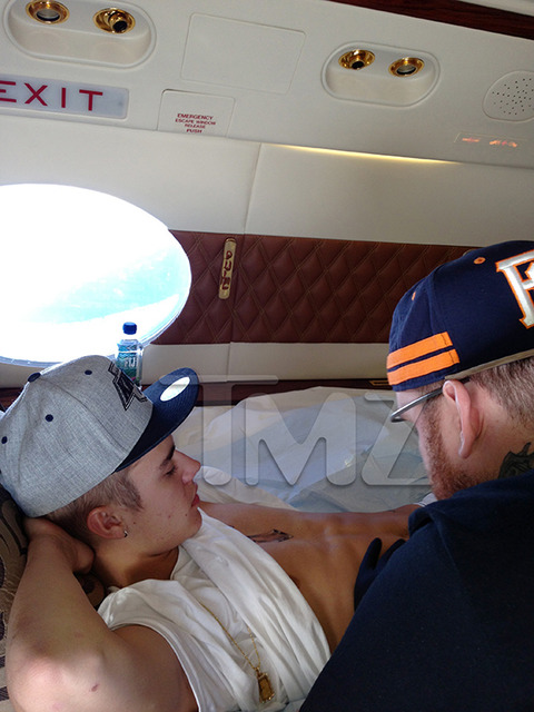 Justin Bieber's tattoo at 40,000 feet ARTICLE MUST CONTAIN LINK: Facebook.com/BangBangTattoos.