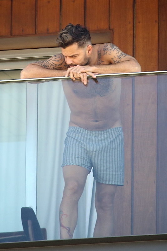EXCLUSIVE: Ricky Martin strips down to just his boxers in Rio