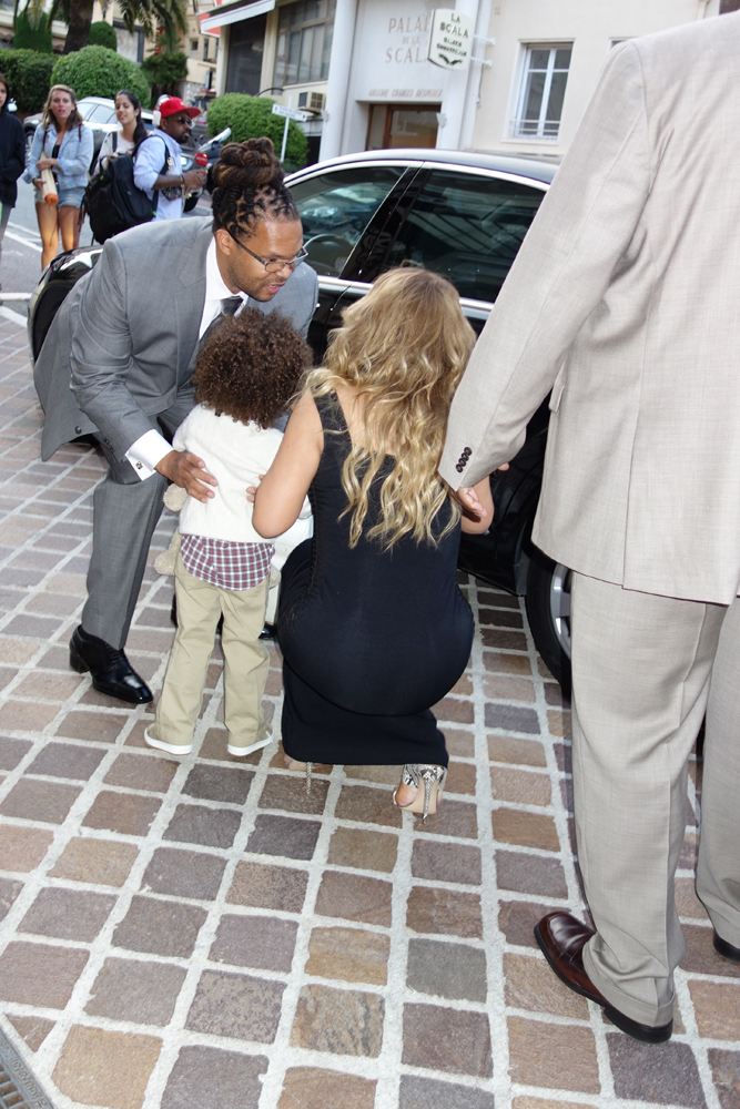 EXCLUSIVE: Mariah Carey leaves her hotel in Monaco wearing sheer black dress