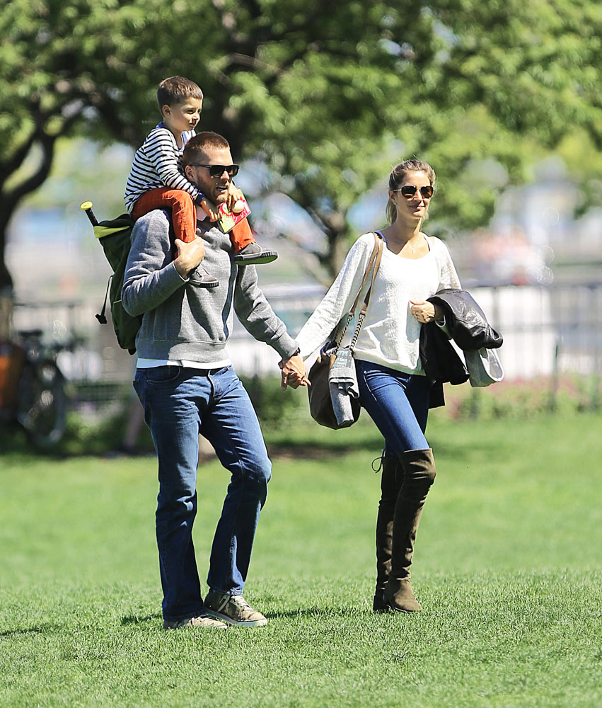 EXCLUSIVE: Tom Brady and Gisele Bundchen enjoy a family day at a park in NYC
