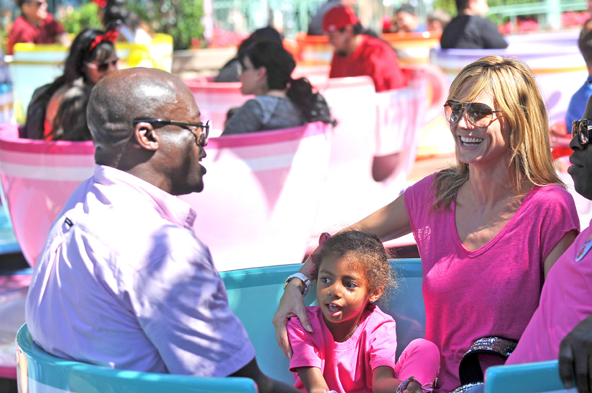 Heidi Klum and Seal make time together for their kids as they spend the day at Disneyland