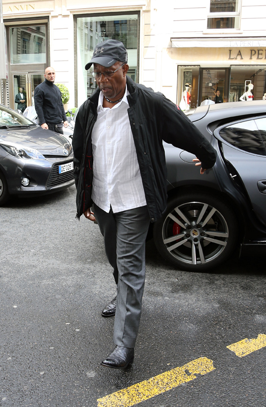 Kanye West and his father in Paris