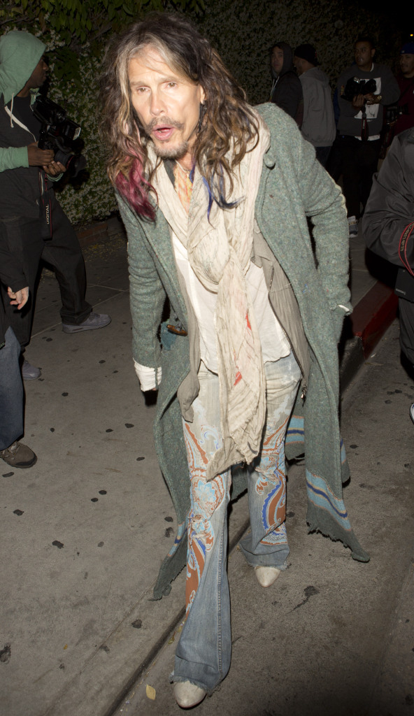 Aerosmith's Steven Tyler was seen leaving a private party in West Hollywood, CA
