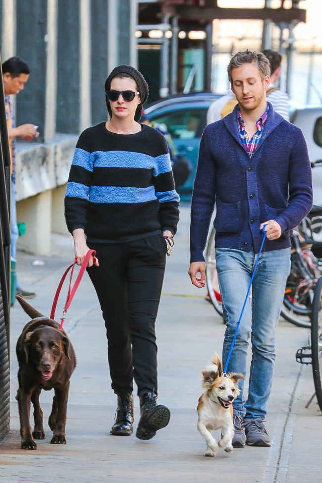 Anne Hathaway and Adam Shulman enjoy some time to themselves